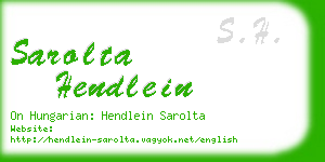 sarolta hendlein business card